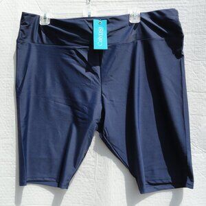 Calypsa Navy Blue Plus Long Bike Swim Shorts Swim Shorts Women's Size 2X NWT